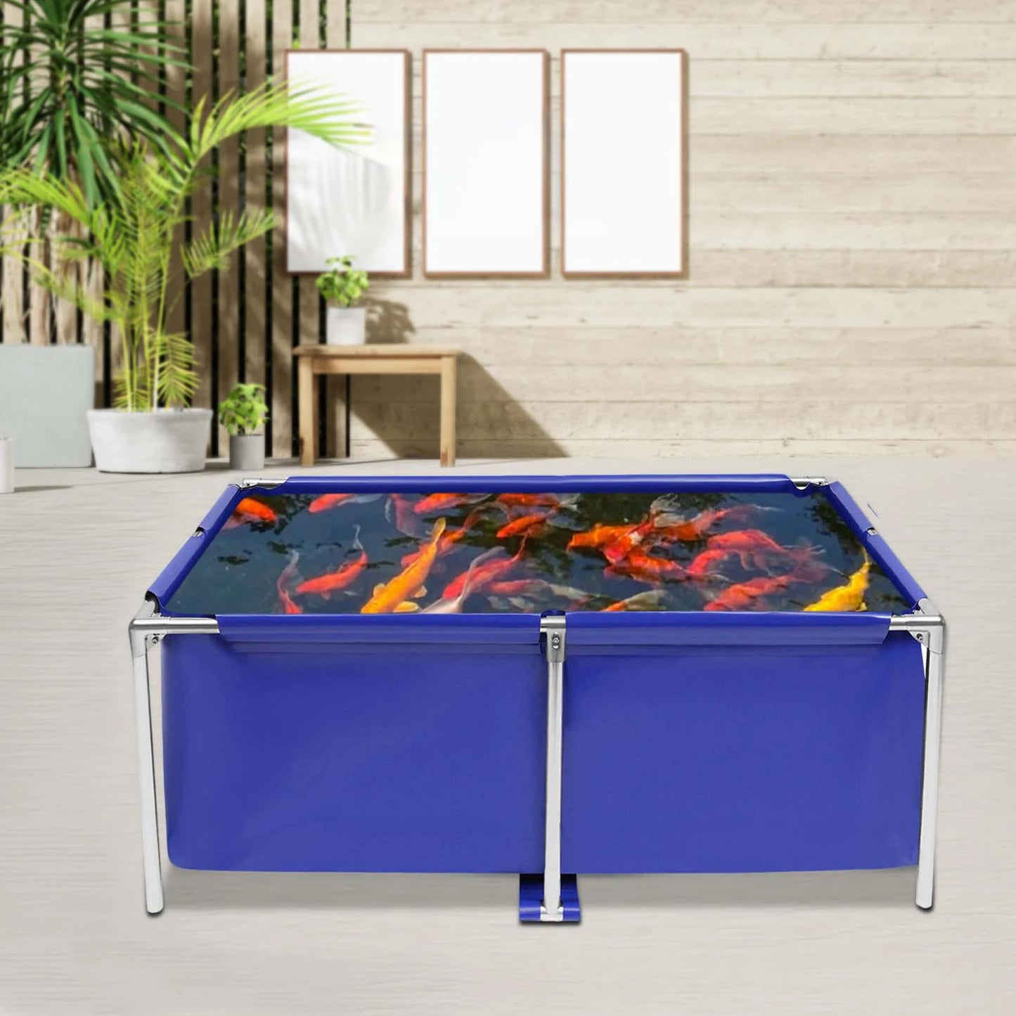 Canvas Aquarium Water Tank With Stainless Steel Frame Lobster Breeding