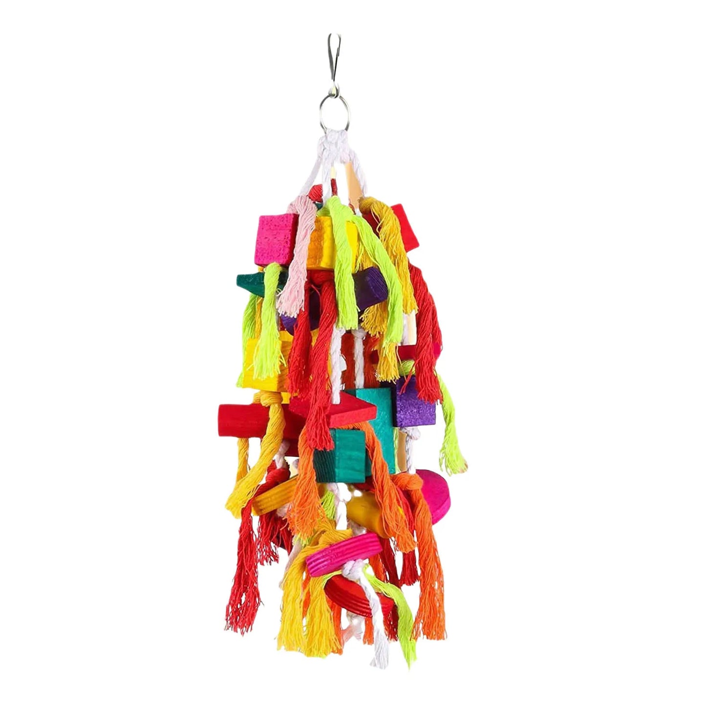 Rope Wooden Parrot Toy for Birds Gnawing Play Features