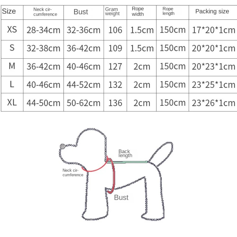 Pet Harness Leash For Small Medium Dogs And Cats Adjustable