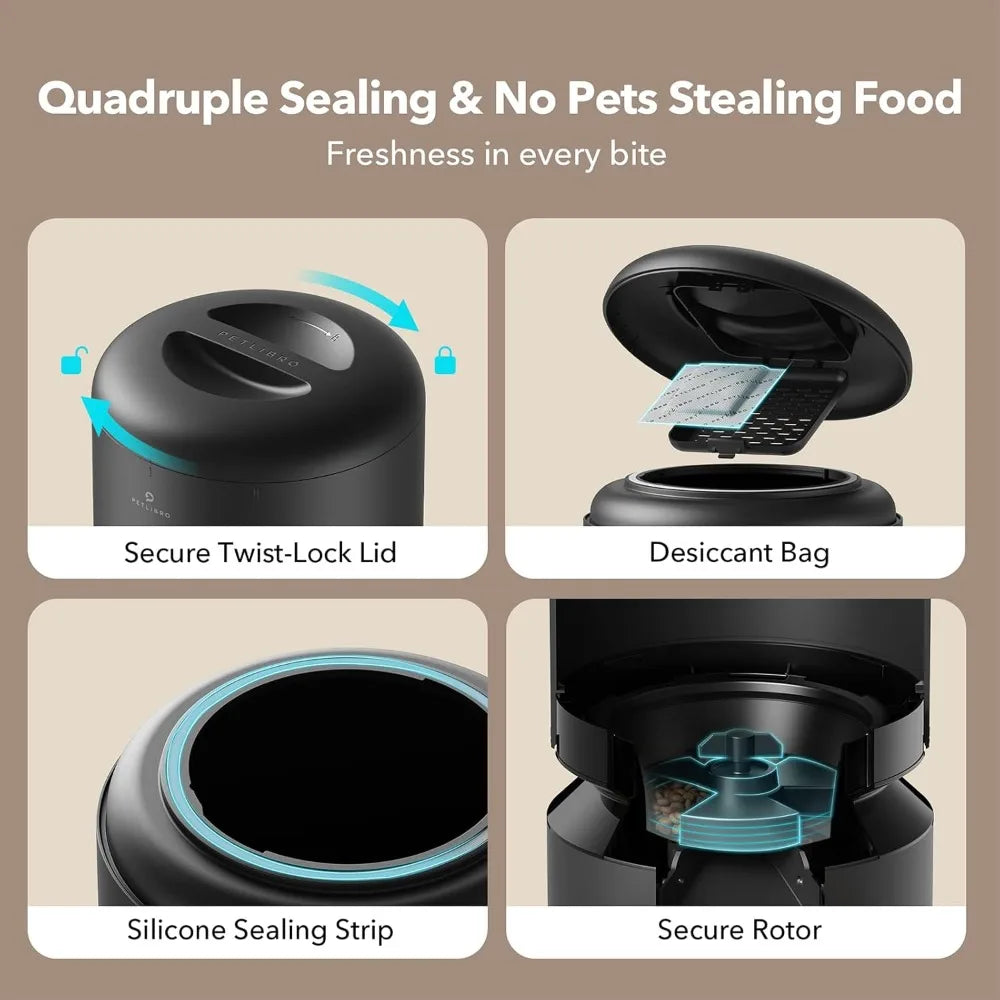 Automatic Pet Feeder Timed Dispenser For Cats And Dogs