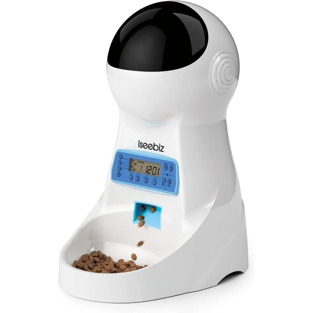 Automatic Pet Feeder With Timer Anti Clog Design Voice Recorder