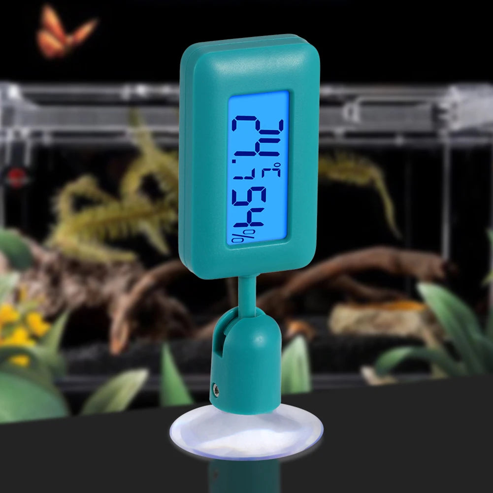 Shunmaii Reptile Digital Thermometer Hygrometer for Terrarium with Suction Cup