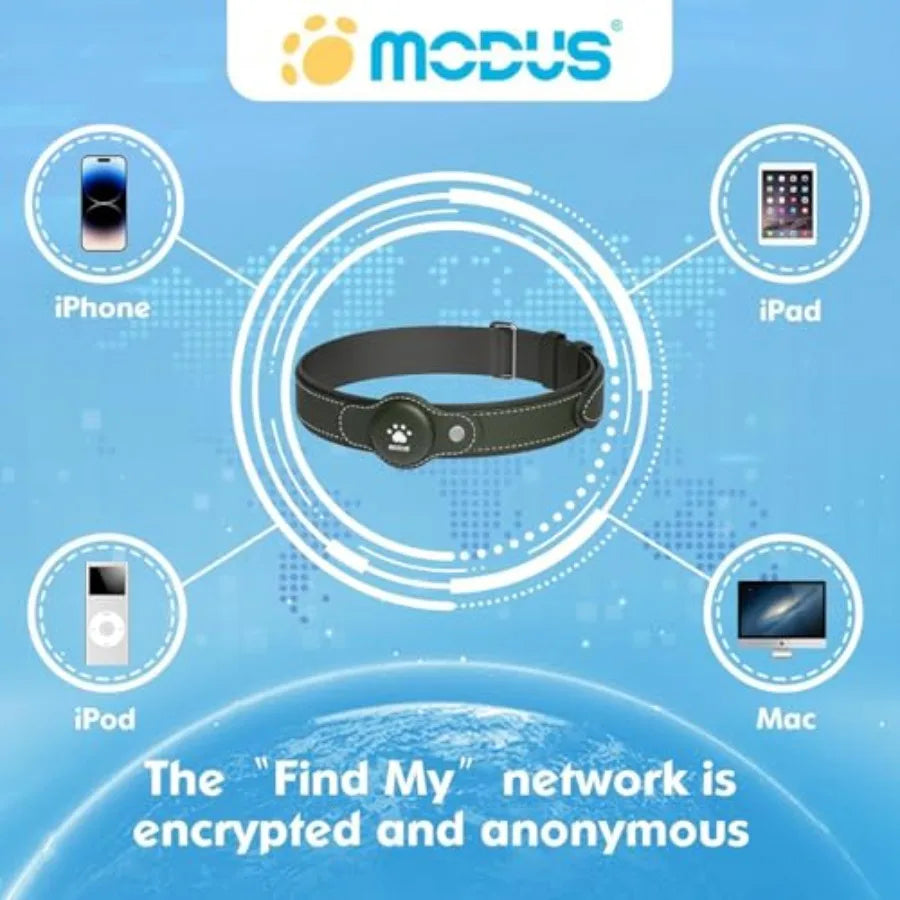 2-in-1 GPS Tracker For Dogs Cats Real-Time Location Collar PU