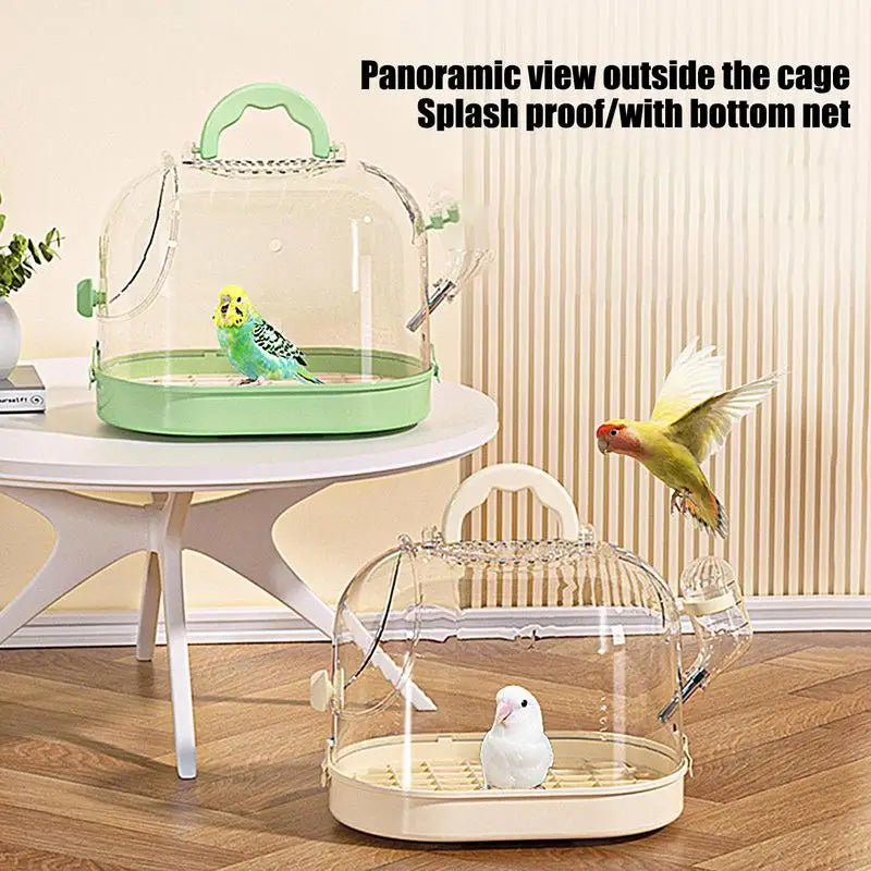 NONECN Bird Transport Cage Breathable Parrot Carrier with Escape Buckle