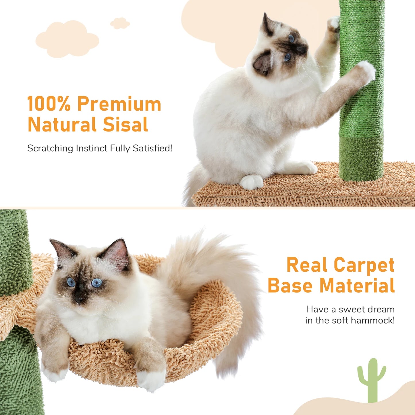 PAWZ Road Cat Tree 5 Tier Floor To Ceiling Hammock