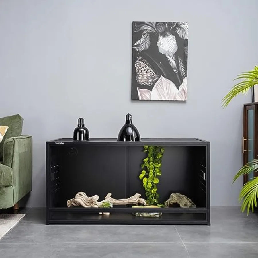 XMSJ Reptile Terrarium With Sliding Doors And Lock