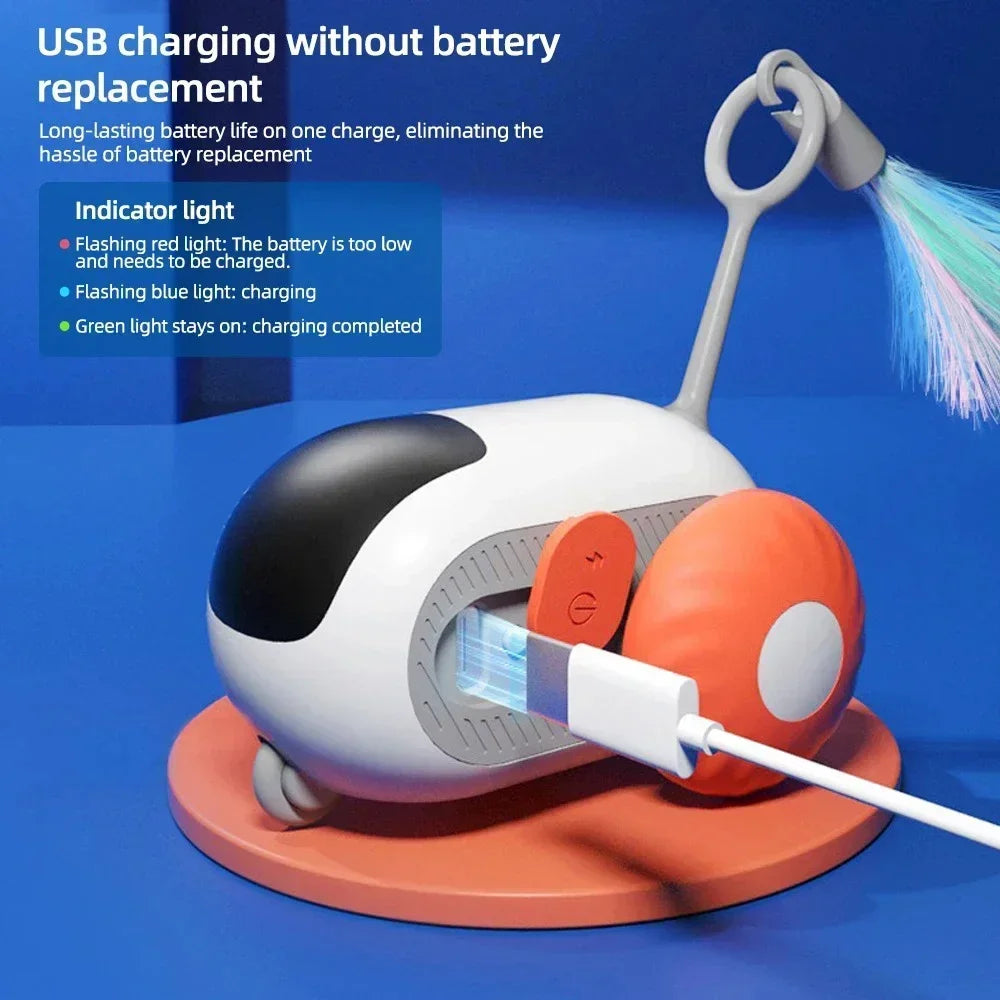 Automatic Rolling Remote Control Cat Toy Car for Interactive Play