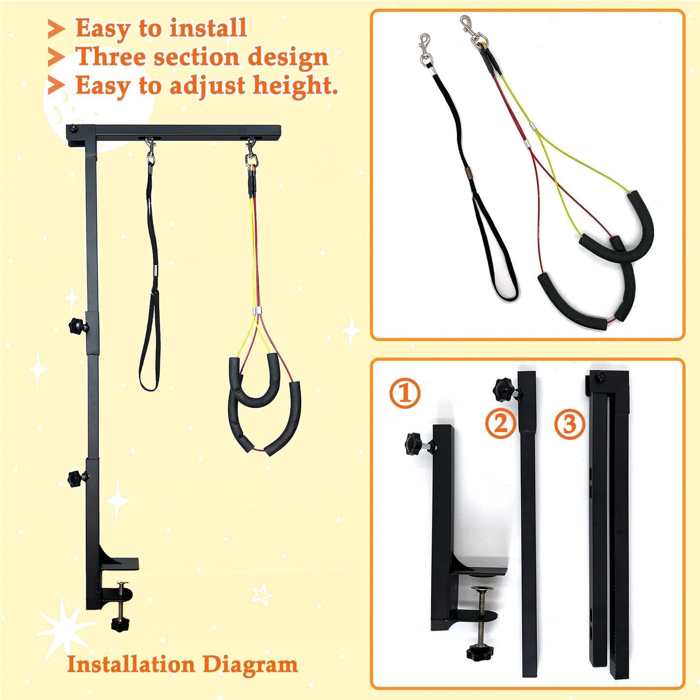 Dog Grooming Arm Adjustable Haunch Holder For Dogs And Cats