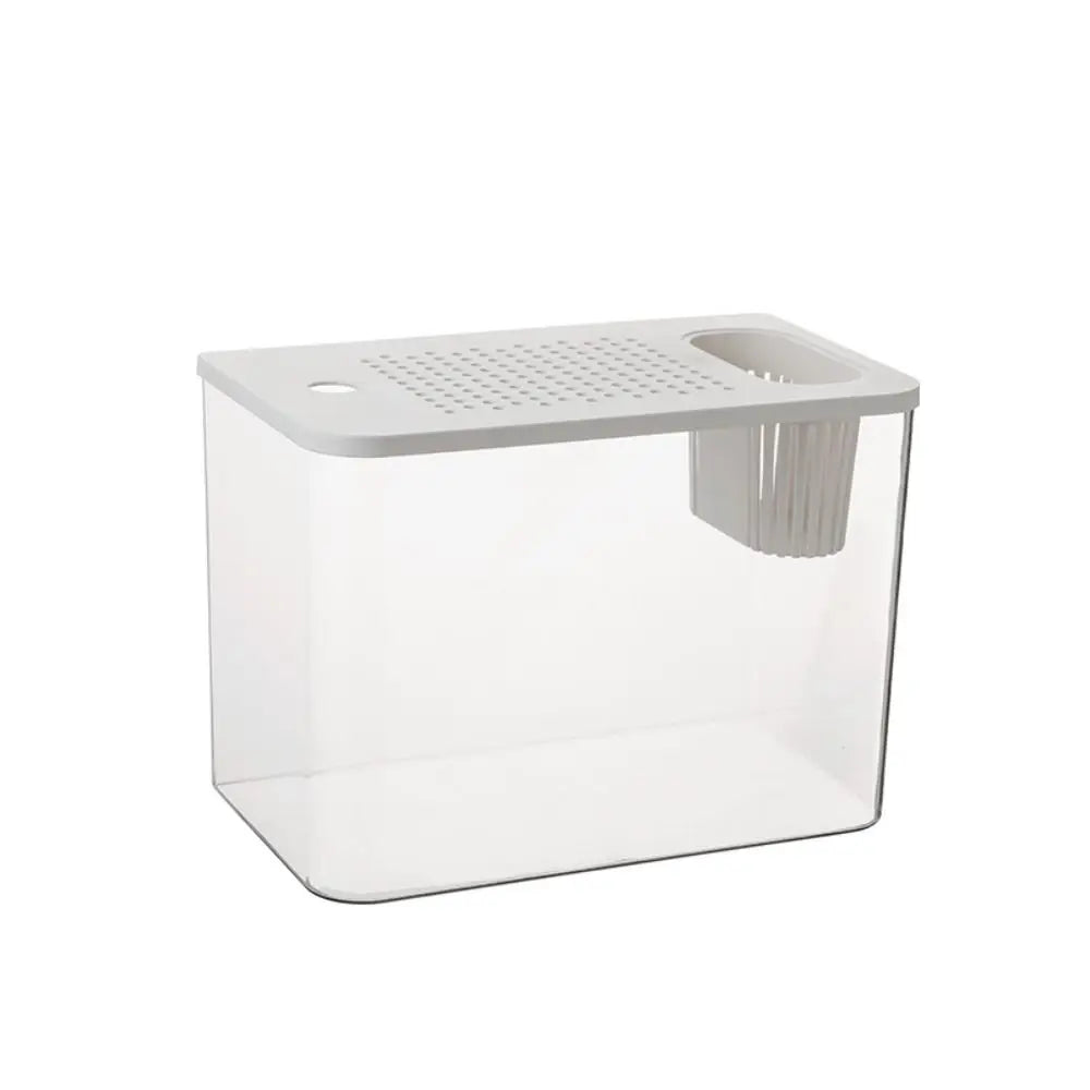 Pet ABS Fish Tank With Lid Transparent Hydroponic Tank