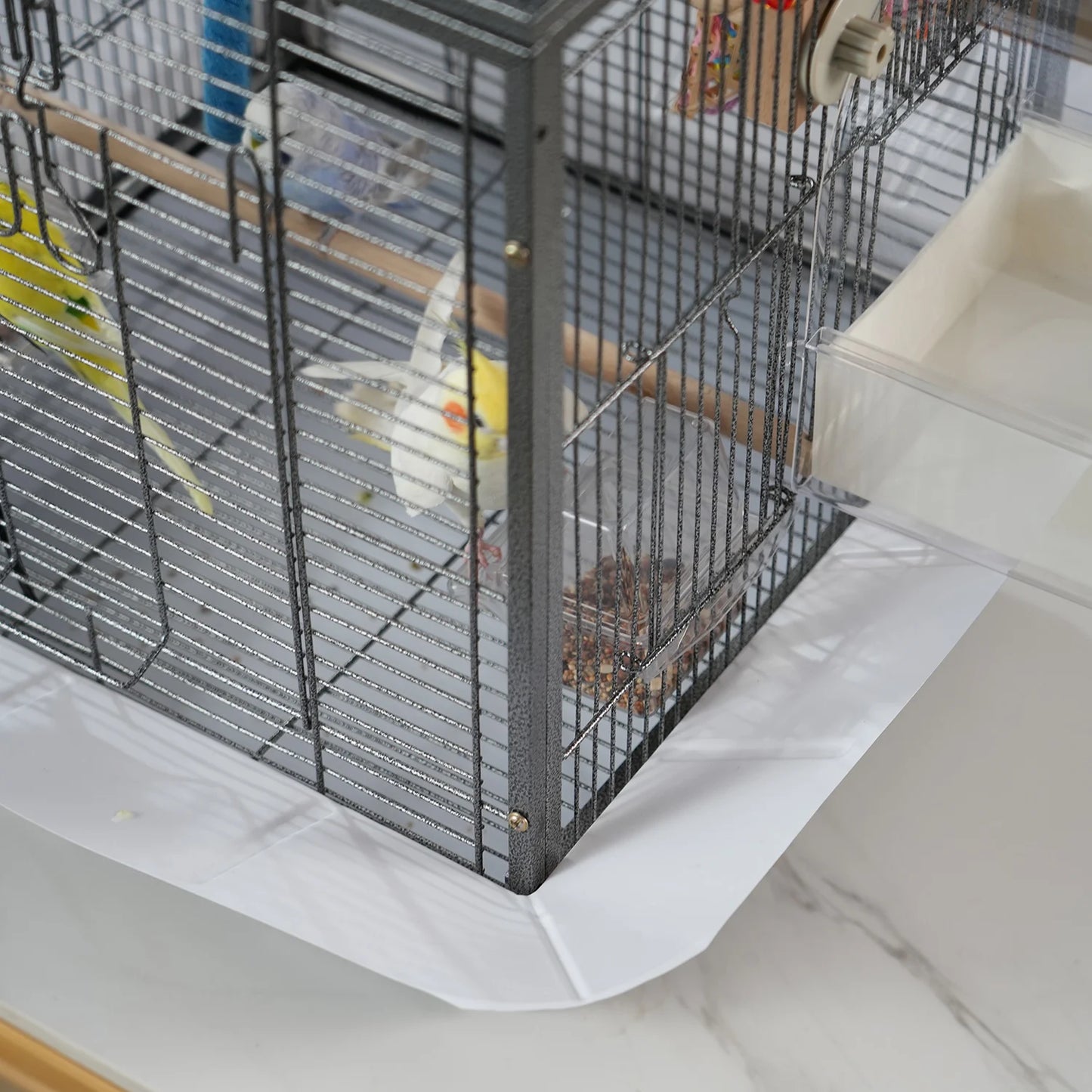 NONECN Metal Bird Cage With Slide Out Tray Parrot Cage