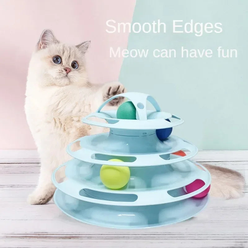 Funny Cat Toy Triple Play Disc Ball Set for PetLovers