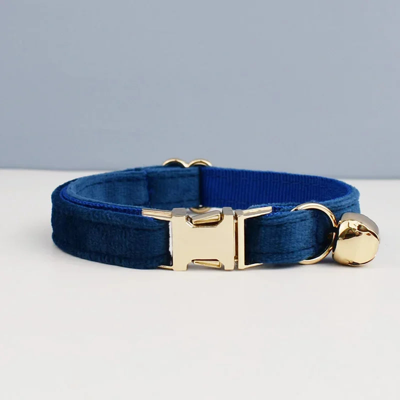 Cute Bowknot Cat Collar With Bell Engraving ID Tag Nameplate Personalization