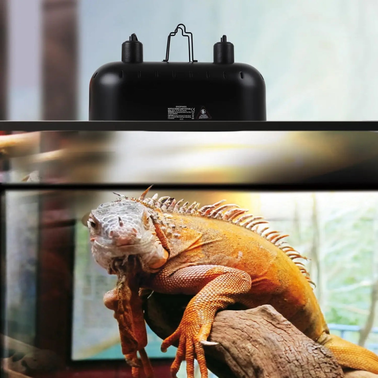 Dual Reptile Lamp Fixture UVA UVB Light Ceramic Heater