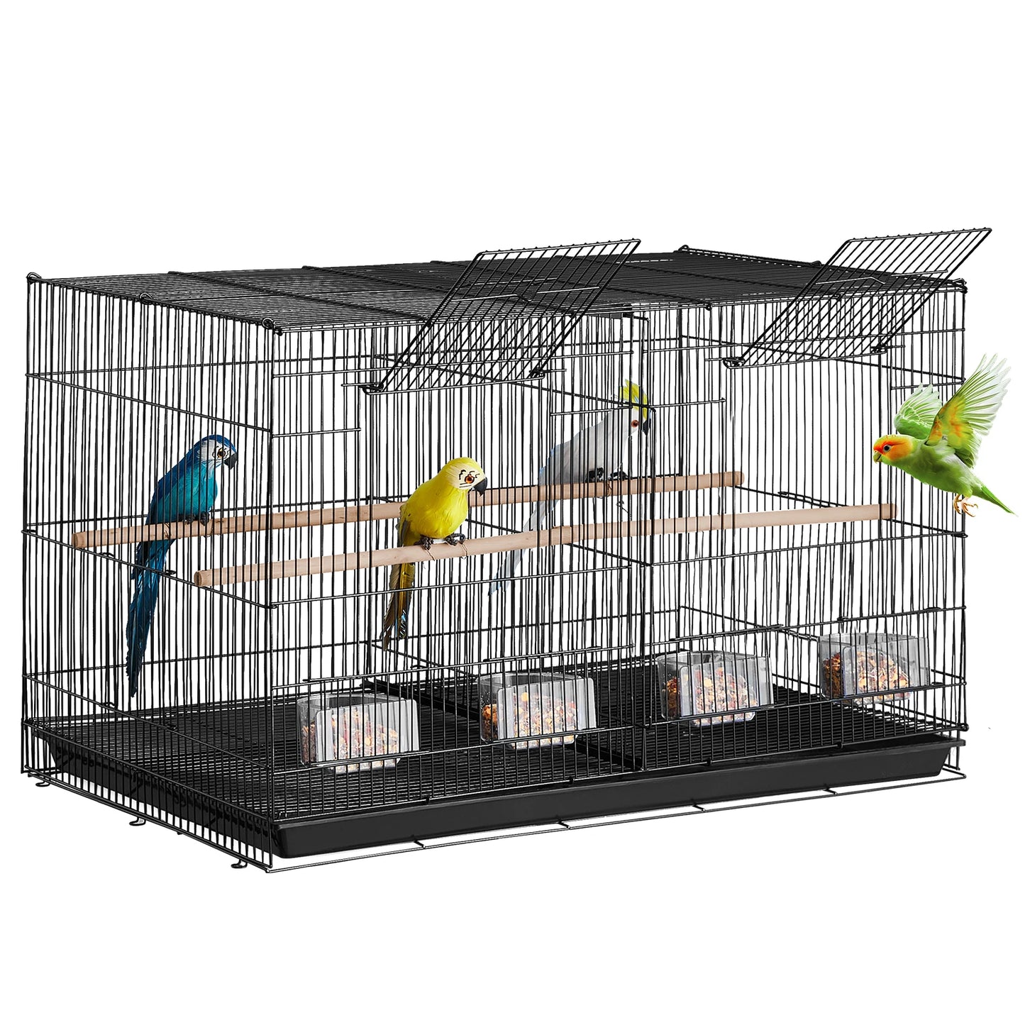 SucceBuy Flight Bird Cage With Divider Stackable Travel Cage
