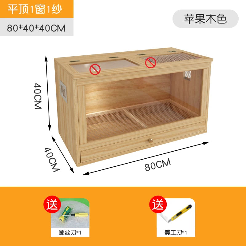 Grater Wood Breeding Box for Poultry and Small Pets