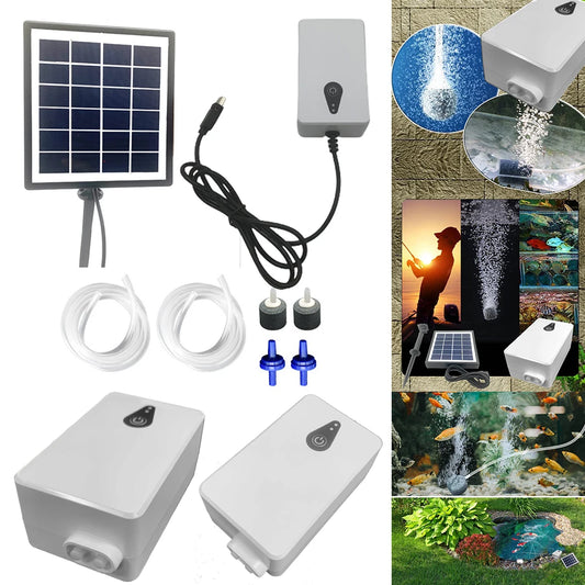 Solar Powered Aquarium Oxygenator Battery Powered Oxygen Pump