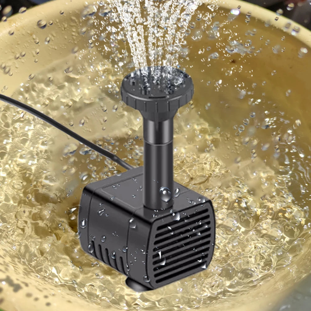 HOSPO Solar Fountain Pond Pump Kit With Nozzles Bird Bath