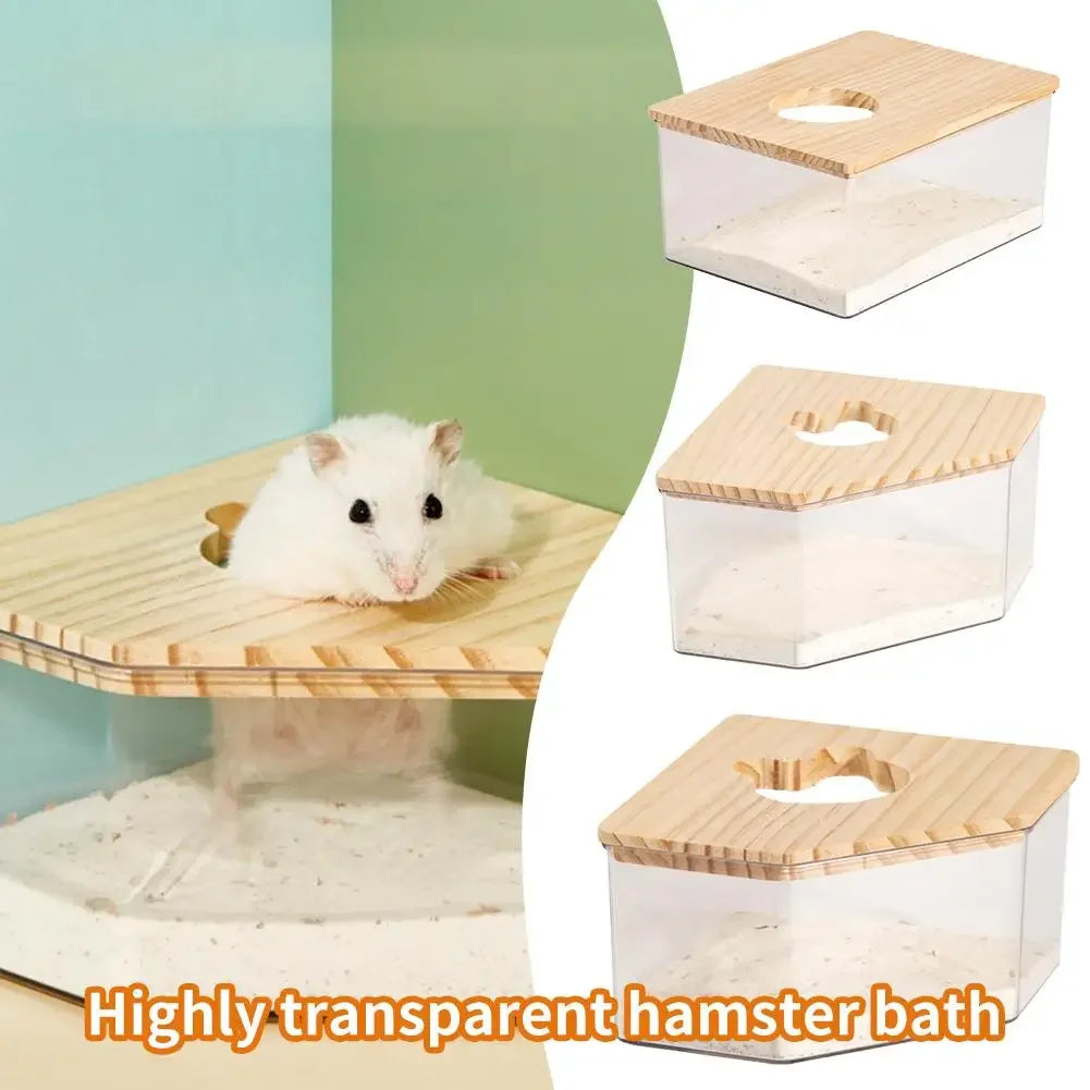 Acrylic Hamster Sand Bath Box Dual Purpose Bath Sand Basin