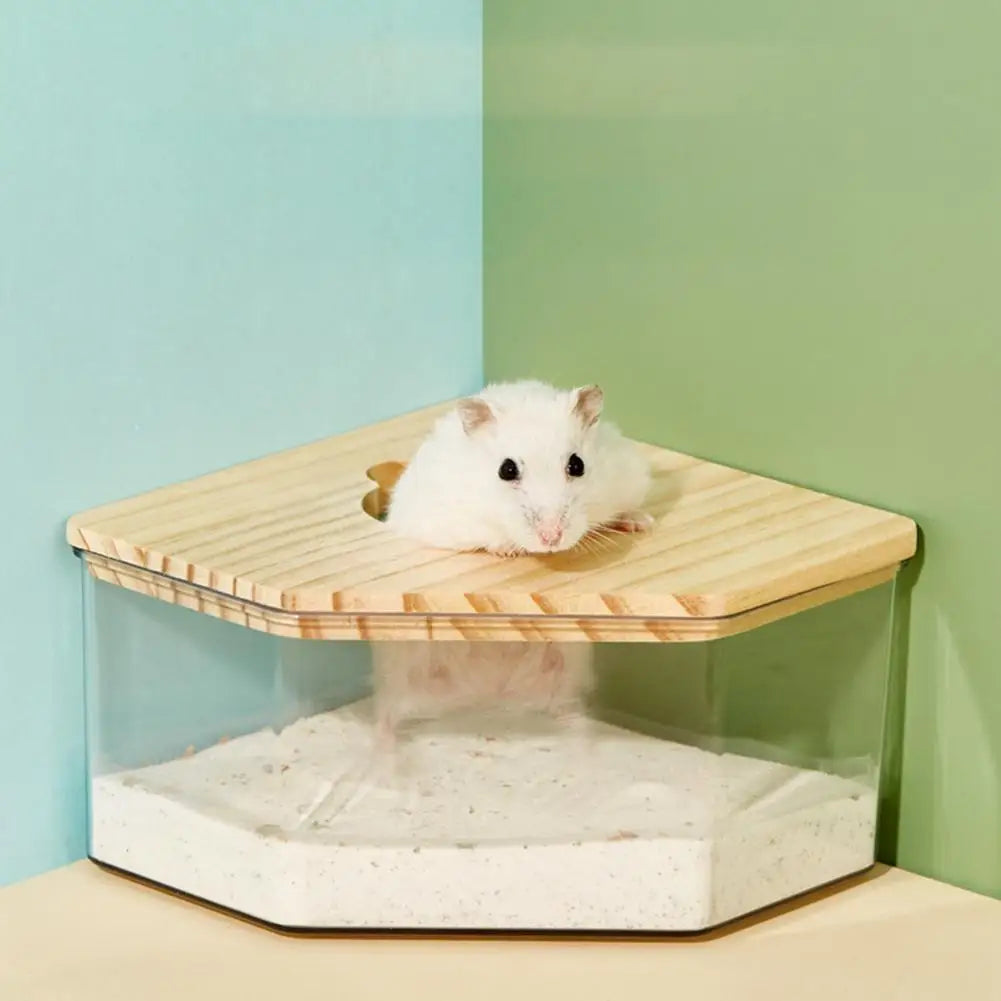 Acrylic Hamster Sand Bath Box Dual Purpose Bath Sand Basin