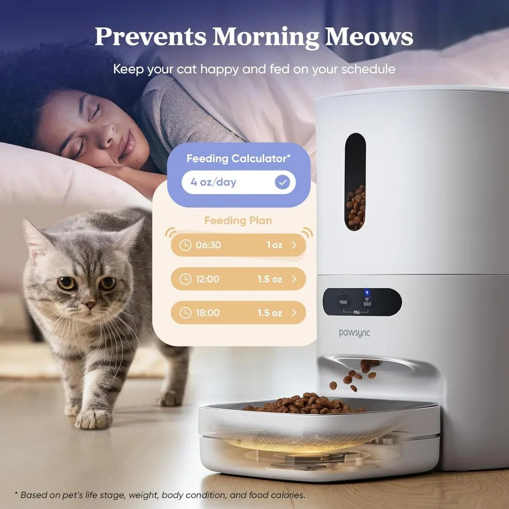 WiFi Smart Pet Feeder With Scale And App Control Remote