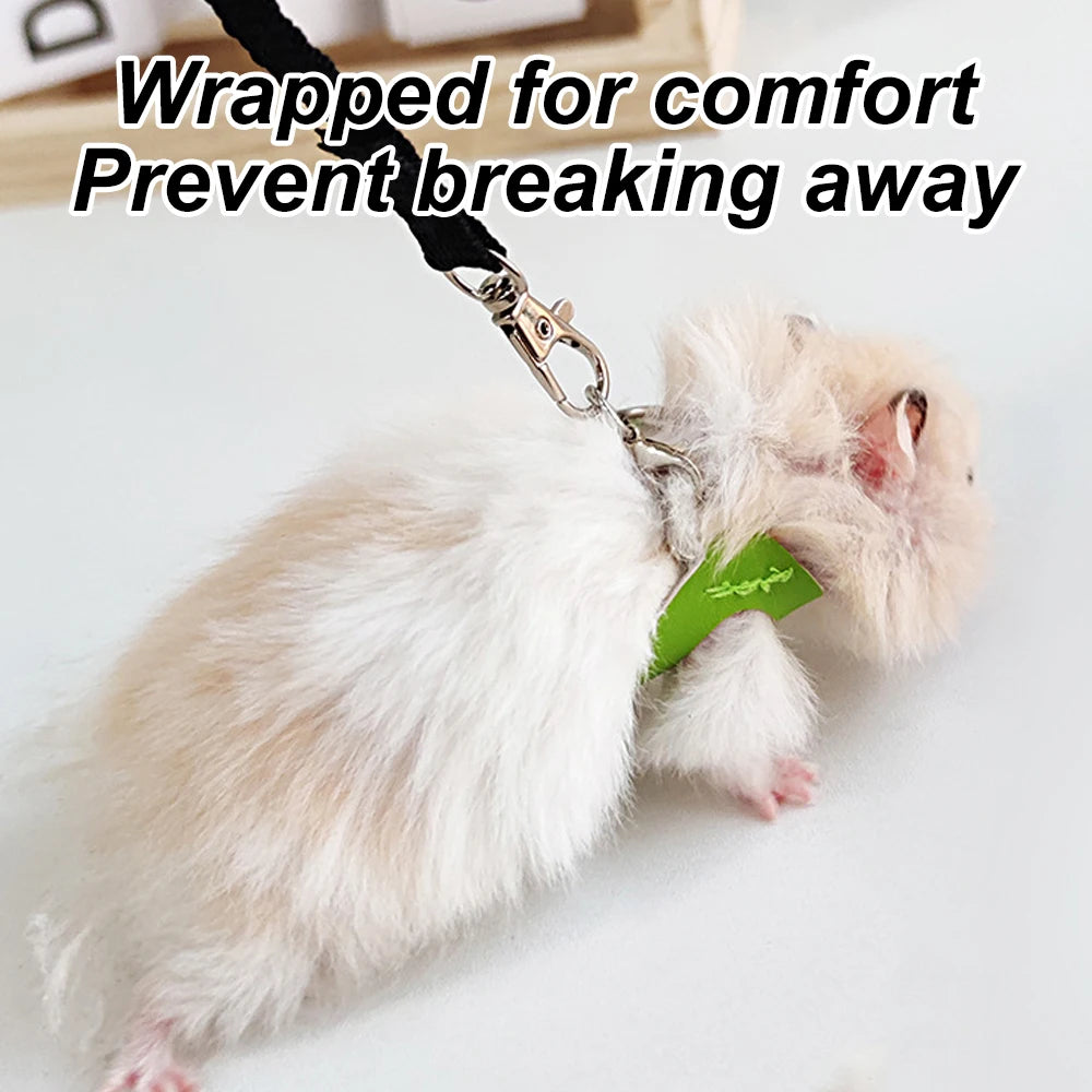 Small Animal Harness and Leash Set with Escape Proof Collar