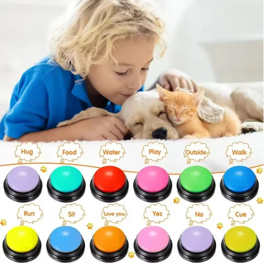 Recordable Dog Toy Squeak Toy With Talking Pet Buttons