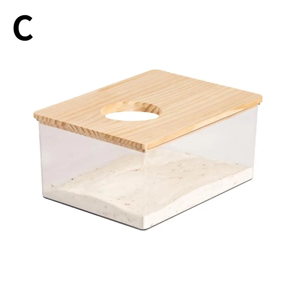 Acrylic Hamster Sand Bath Box Dual Purpose Bath Sand Basin