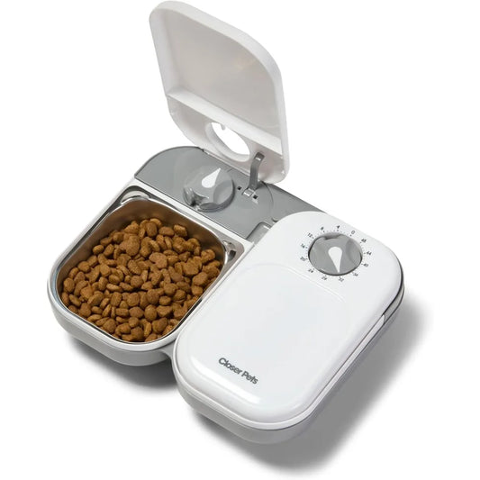 2-Meal Timer Automatic Pet Feeder For Cats And Small Dogs