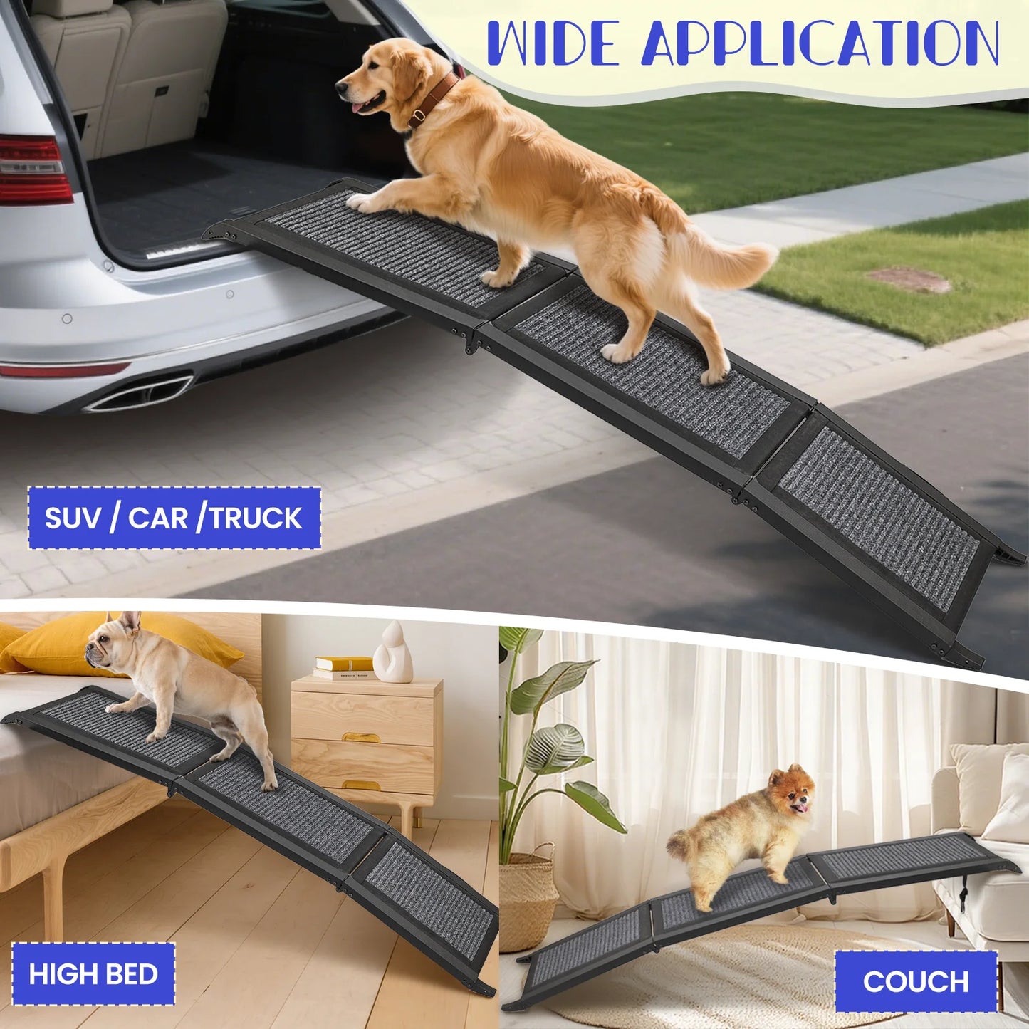 Folding Dog Ramp For Car Non Slip Portable SUV Ramp
