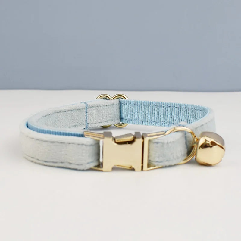 Cute Bowknot Cat Collar With Bell Engraving ID Tag Nameplate Personalization