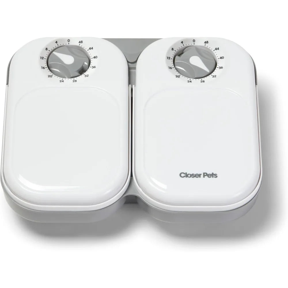 2-Meal Timer Automatic Pet Feeder For Cats And Small Dogs