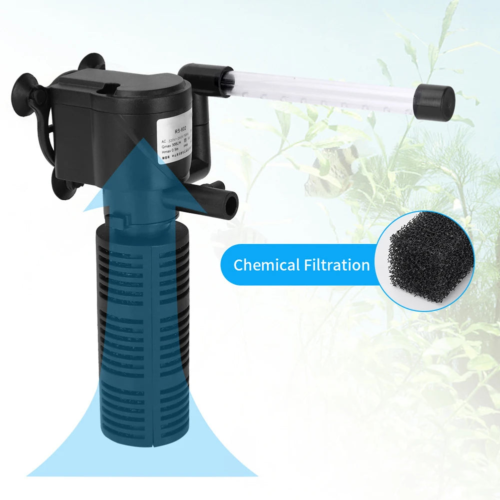APWIKOGER 3 In 1 Aquarium Filter Silent Submersible Water Purifier