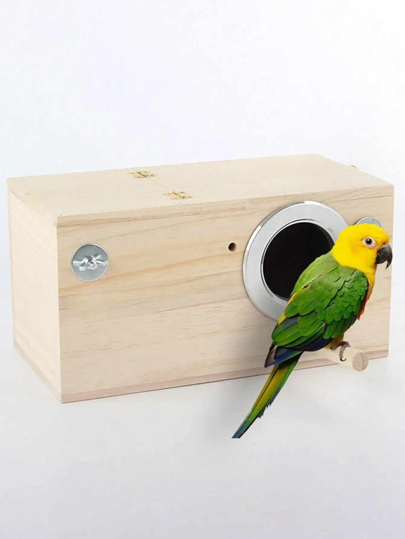 Wood Parakeet Nest Box Bird House Breeding Box For Lovebirds