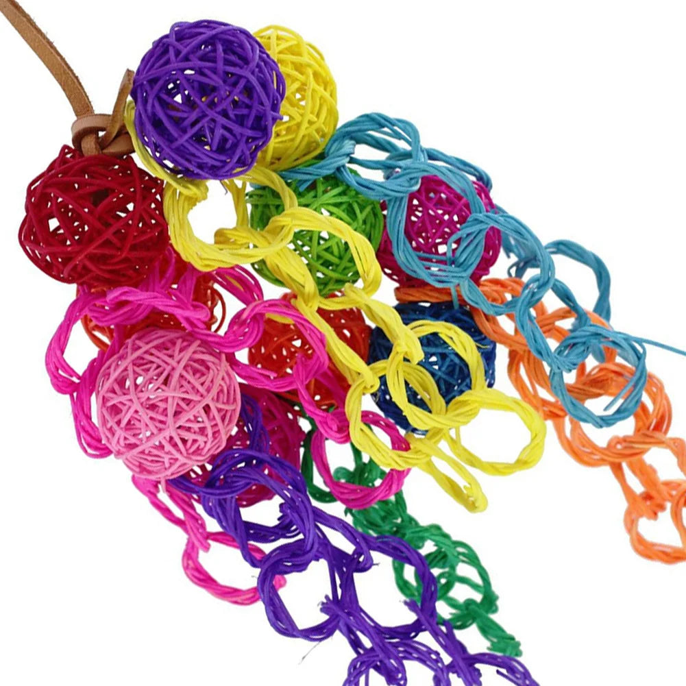 Bird Toys Hanging Chew Perch Macaw Cockatiel Parrot