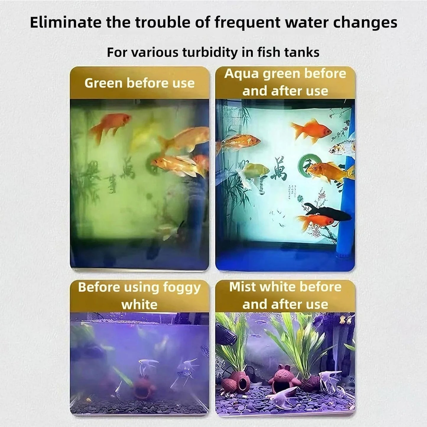 Freshwater Aquarium Water Purification Tablets Clear Turbidity