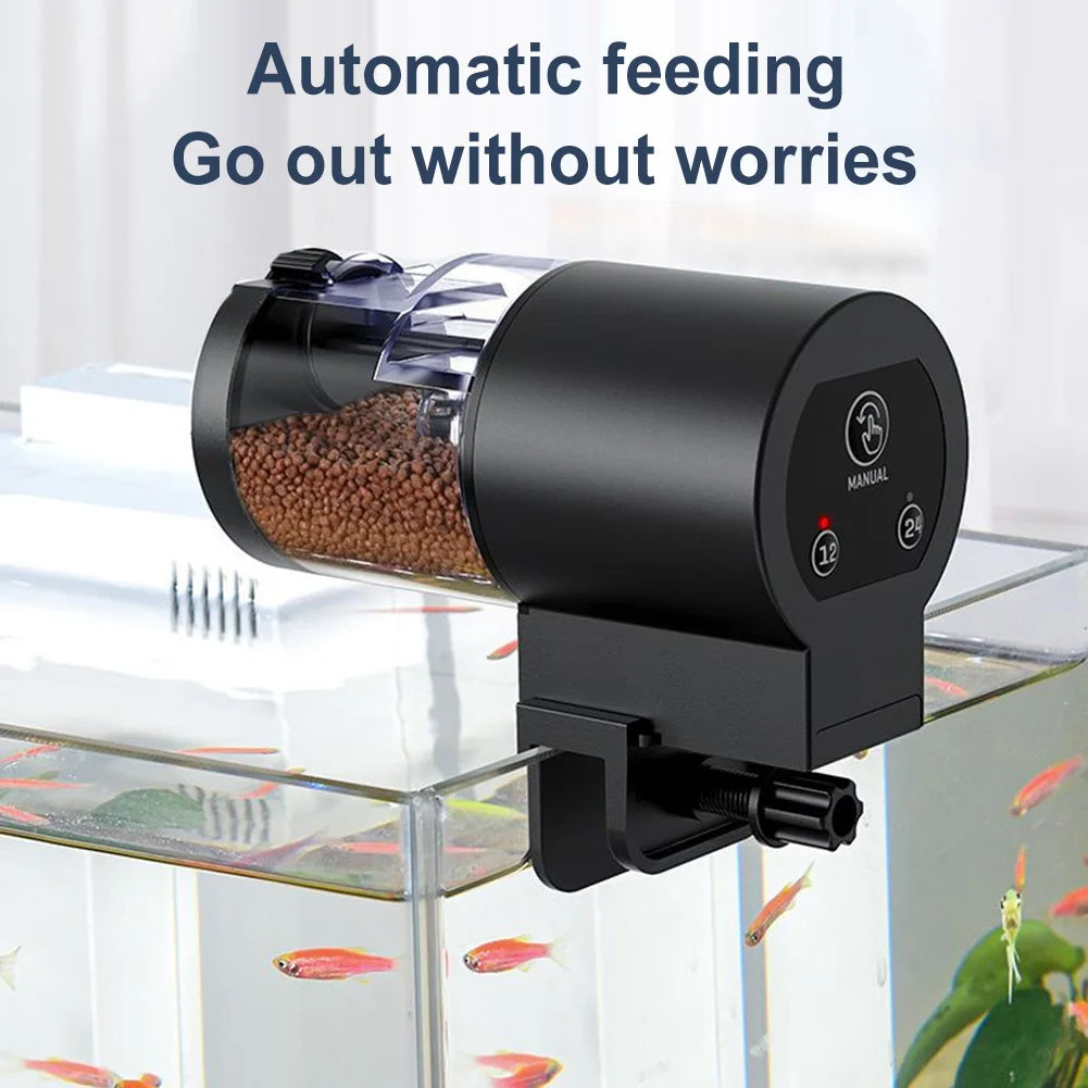 Automatic Fish Feeder With Large Capacity Timer Dispenser