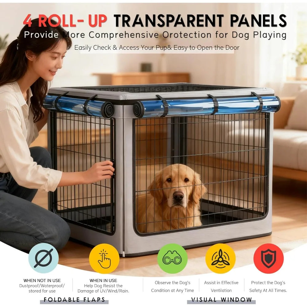 Dog Crate Cover Heavy Duty Waterproof Universal Fit Metal Crates