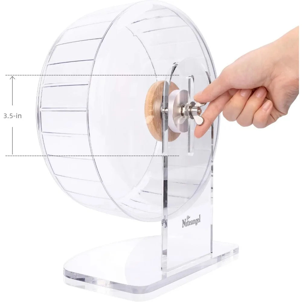 Super Silent Hamster Wheel Adjustable Quiet Running For Small Pets