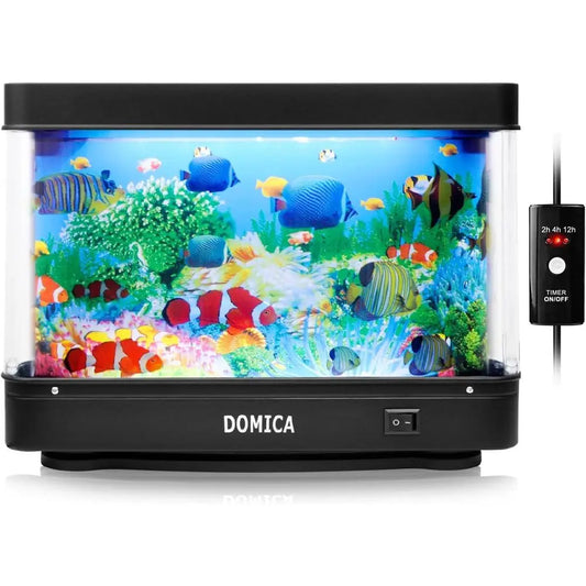 Fake Fish Tank With Moving Fish LED Mood Light Decorative